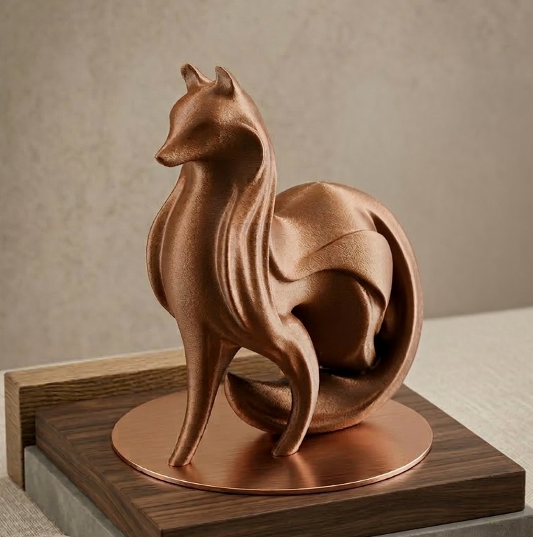 Scultura astratta Volpe Seduta